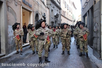 Viterbo - Cerimonia di inaugurazione della nuova sede dei bersaglieri in piazza Mario Fani