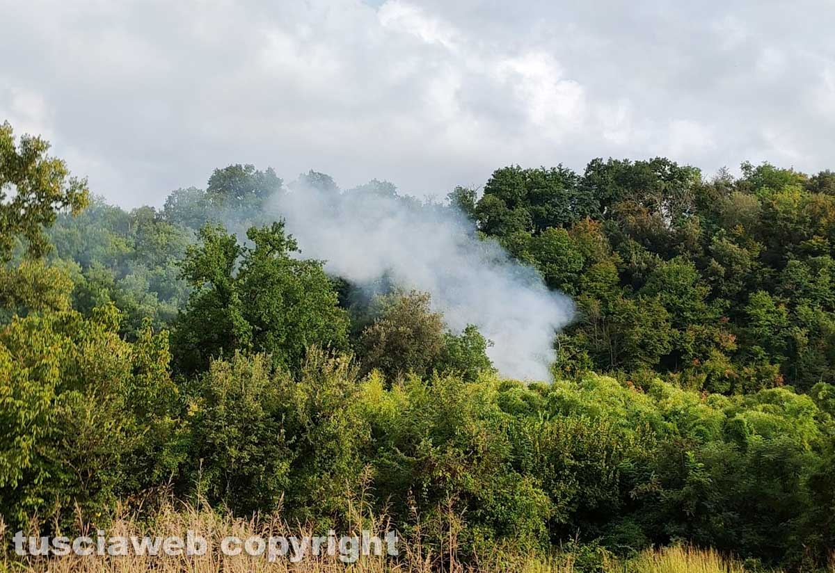 Paura a Gallese, un fulmine centra un casaletto e scoppia un incendio