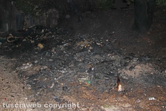 Viterbo - Rifiuti in fiamme sulla Tangenziale