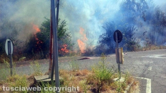 Incendio a Fabrica di Roma