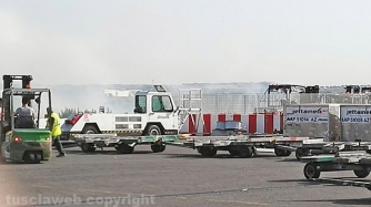 Incendio a Fiumicino