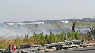 Incendio a Fiumicino