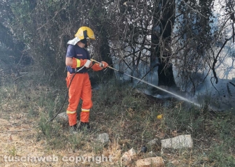 Incendio a Monterazzano - Associazione nazionale carabinieri, nucleo protezione civile