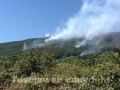 Incendio al lago di Vico