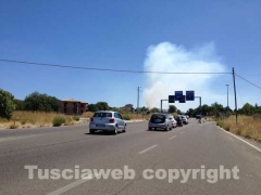 Incendio al lago di Vico