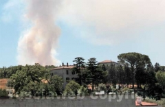 Incendio al lago di Vico