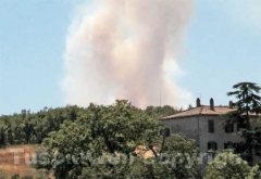 Incendio al lago di Vico