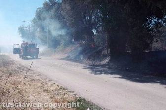 Incendio al quartiere ex Gescal