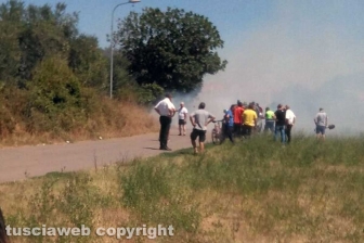 Incendio al quartiere ex Gescal