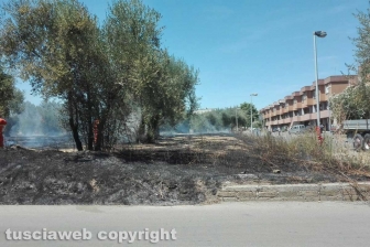 Incendio al quartiere ex Gescal