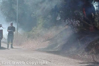 Incendio al quartiere ex Gescal