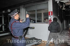 I carabinieri al lavoro per i rilievi alla Gymnica