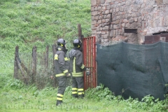 Viterbo - Incendio all\'ex chiesa di santa Croce