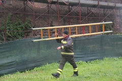 Viterbo - Incendio all\'ex chiesa di santa Croce