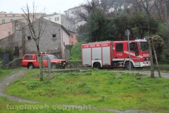 Viterbo - Incendio all\'ex chiesa di santa Croce