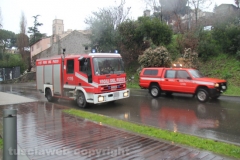 Viterbo - Incendio all\'ex chiesa di santa Croce