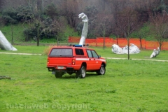 Viterbo - Incendio all\'ex chiesa di santa Croce