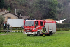 Viterbo - Incendio all\'ex chiesa di santa Croce