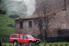 Viterbo - Incendio all\'ex chiesa di santa Croce