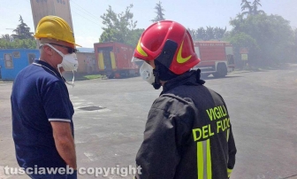 Incendio all'impianto di Casale Bussi