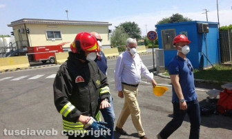 Incendio all'impianto di Casale Bussi - Il sopralluogo del sindaco