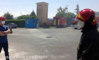 Incendio all'impianto di Casale Bussi - Il sopralluogo del sindaco