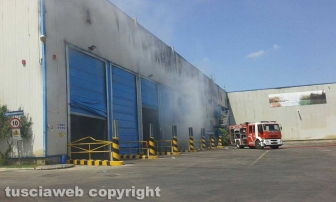 Incendio all'impianto di Casale Bussi - Il sopralluogo del sindaco