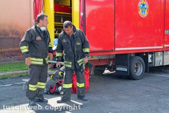 Incendio all'impianto di Casale Bussi - Il sopralluogo del sindaco