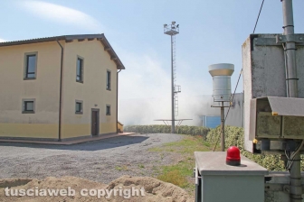Incendio all'impianto di Casale Bussi - Il sopralluogo del sindaco