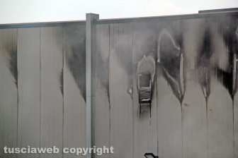 Incendio all'impianto di Casale Bussi - Il sopralluogo del sindaco