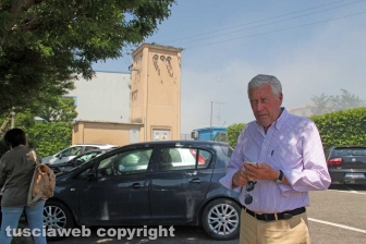Incendio all'impianto di Casale Bussi - Il sopralluogo del sindaco