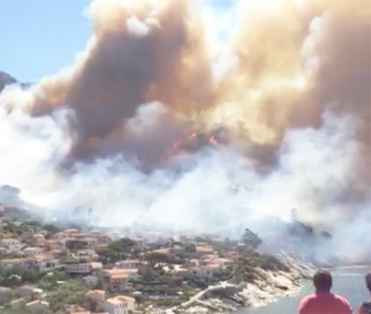 Incendio all'isola d'Elba