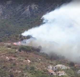 Incendio all'isola d'Elba