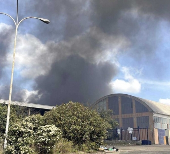 Bagnoregio - Incendio all'ex Alta