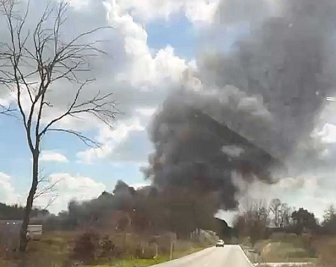 Bagnoregio - Incendio all'ex Alta