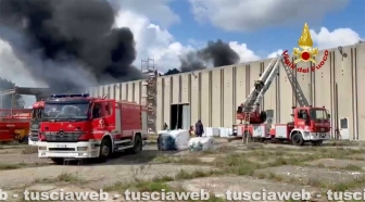 Bagnoregio - Incendio allo stabilimento ex Alta