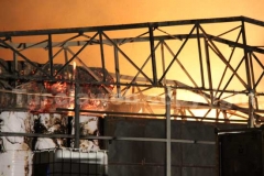 L\'incendio al deposito dell\'Union printing