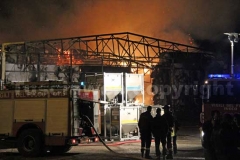 L\'incendio al deposito dell\'Union printing