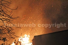 L\'incendio al deposito dell\'Union printing