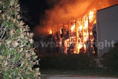 L\'incendio al deposito dell\'Union printing