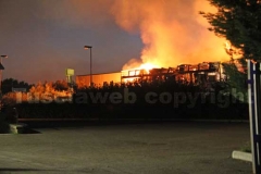 L\'incendio al deposito dell\'Union printing