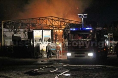 L\'incendio al deposito dell\'Union printing
