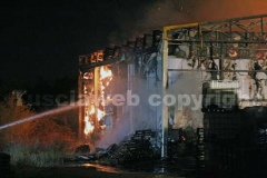 L\'incendio al deposito dell\'Union printing