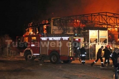 L\'incendio al deposito dell\'Union printing