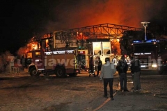 L\'incendio al deposito dell\'Union printing