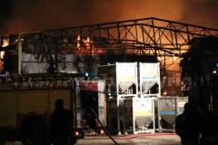 L\'incendio al deposito dell\'Union printing