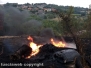 Incendio di sterpaglie in via Carpine