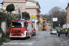 I vigili del fuoco sul posto