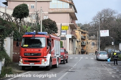 I vigili del fuoco sul posto