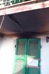 La casa andata a fuoco